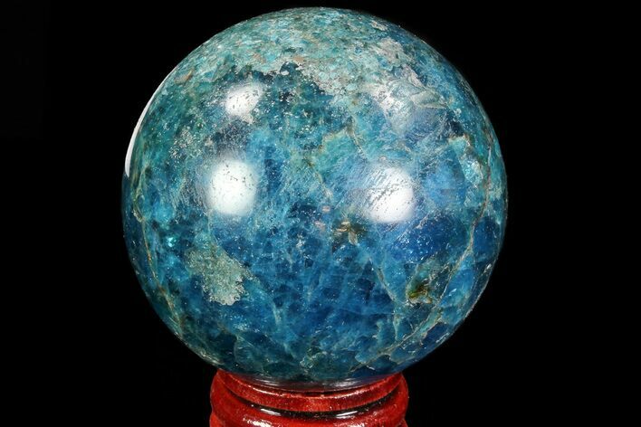 Bright Blue Apatite Sphere - Madagascar #83080